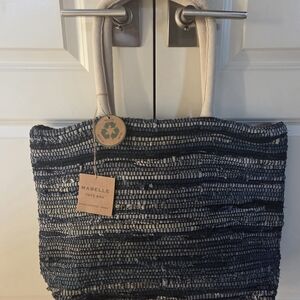 Navy and White Eco Tote Bag